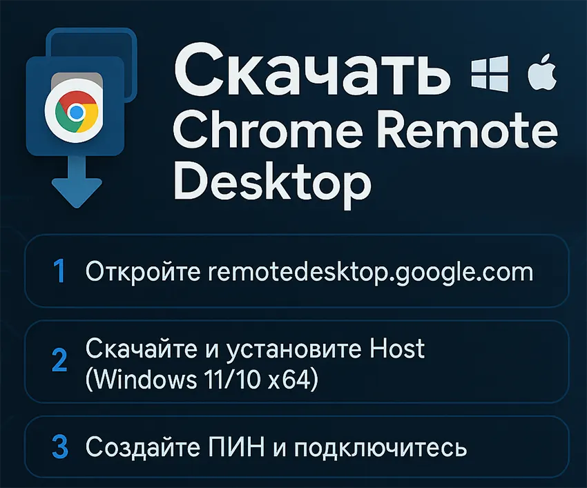 Инструкция по усстановки Chrome Remote Desktop