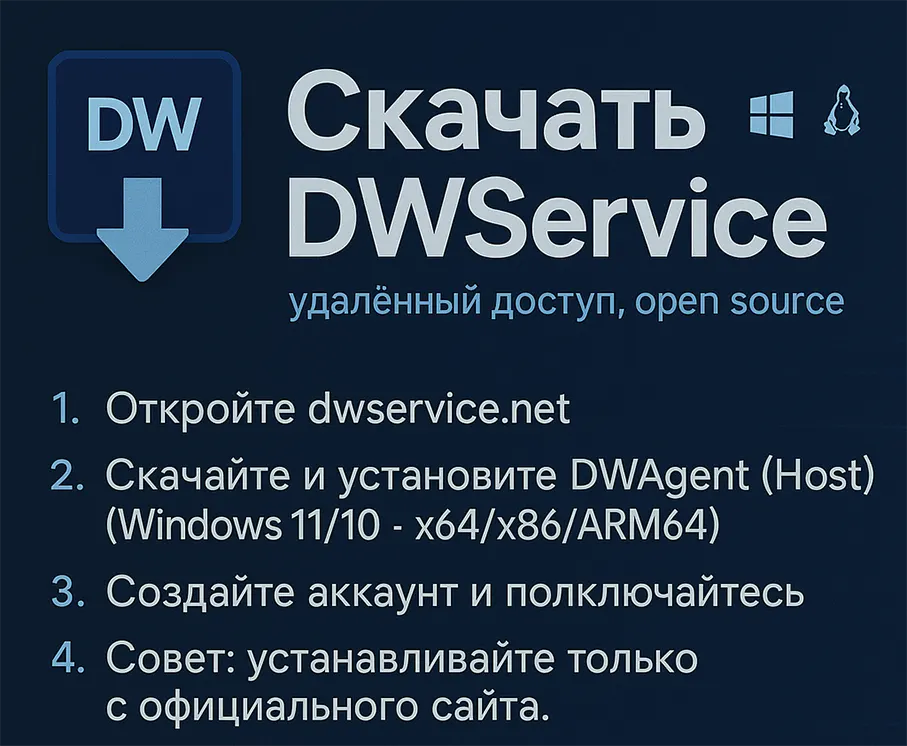 Инструкция по установки DWService 