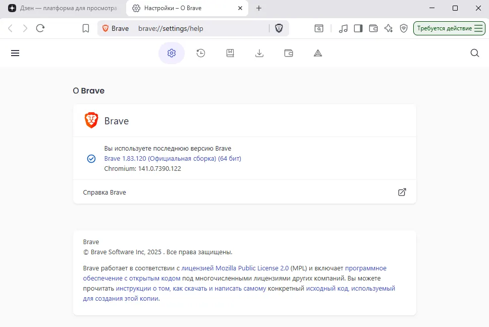 О программе Brave