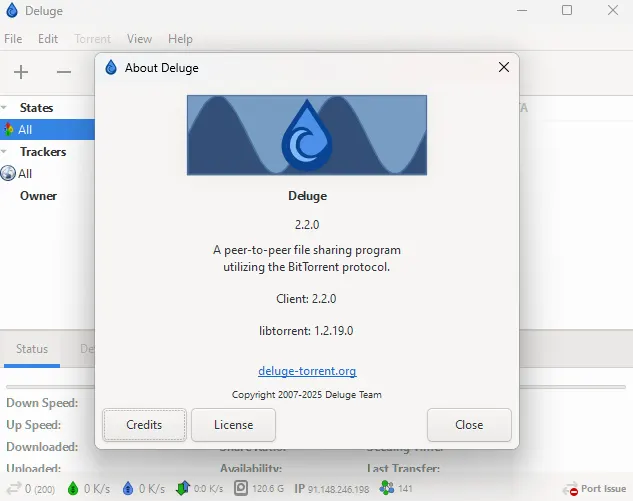 о программе Deluge