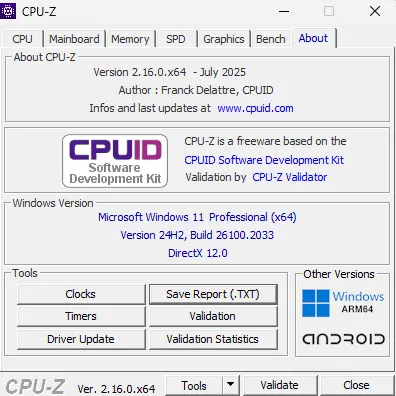 О программе CPU‑Z