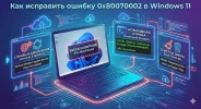Как исправить ошибку 0x80070002 в Windows 11